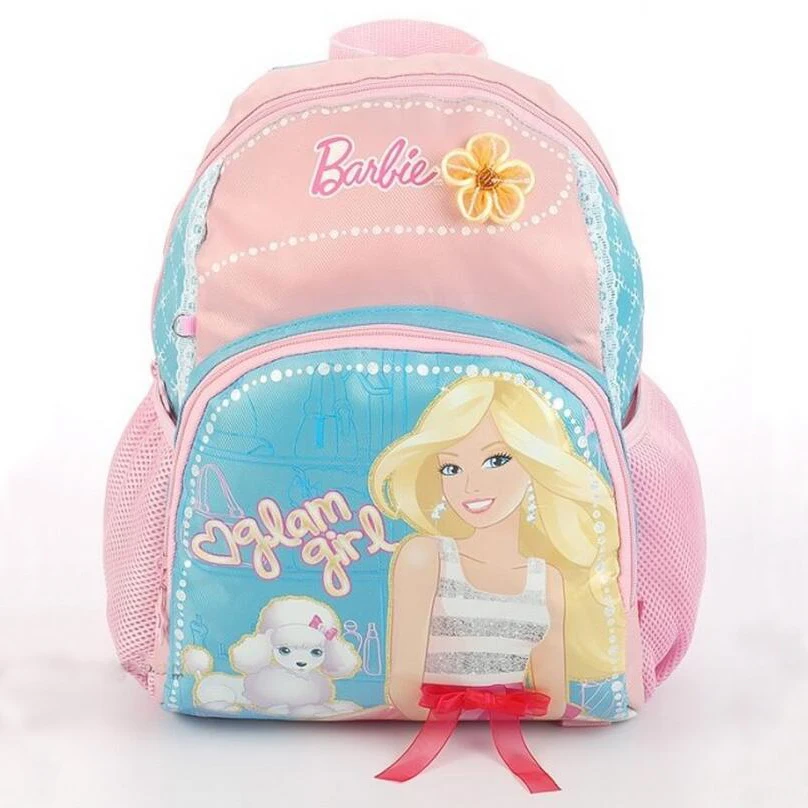 Genuine barbie new style children school bags for girls kids backpack
