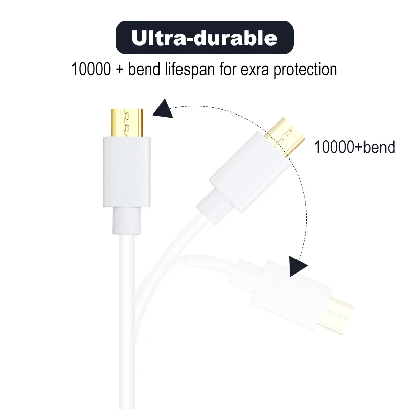 Lungfish المصغّر USB سريع تهمة USB كابل بيانات 0.3 m 1 m 1.5 m 2 m 3 m ل سامسونج هواوي Xiaomi LG Andriod الهاتف المحمول الكابلات
