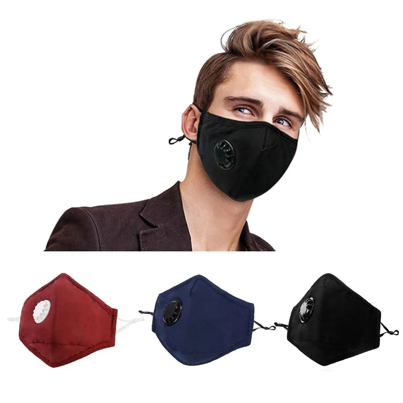 

GLORSUN Cotton PM2.5 Black mouth Mask anti dust mask Activated carbon filter Windproof Mouth-muffle bacteria proof Flu Face mask
