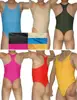 Mens bodysuit Thong Leotard Nylon spandex High Cut Race Back G3285 eyelet swimwear fabric ► Photo 1/4