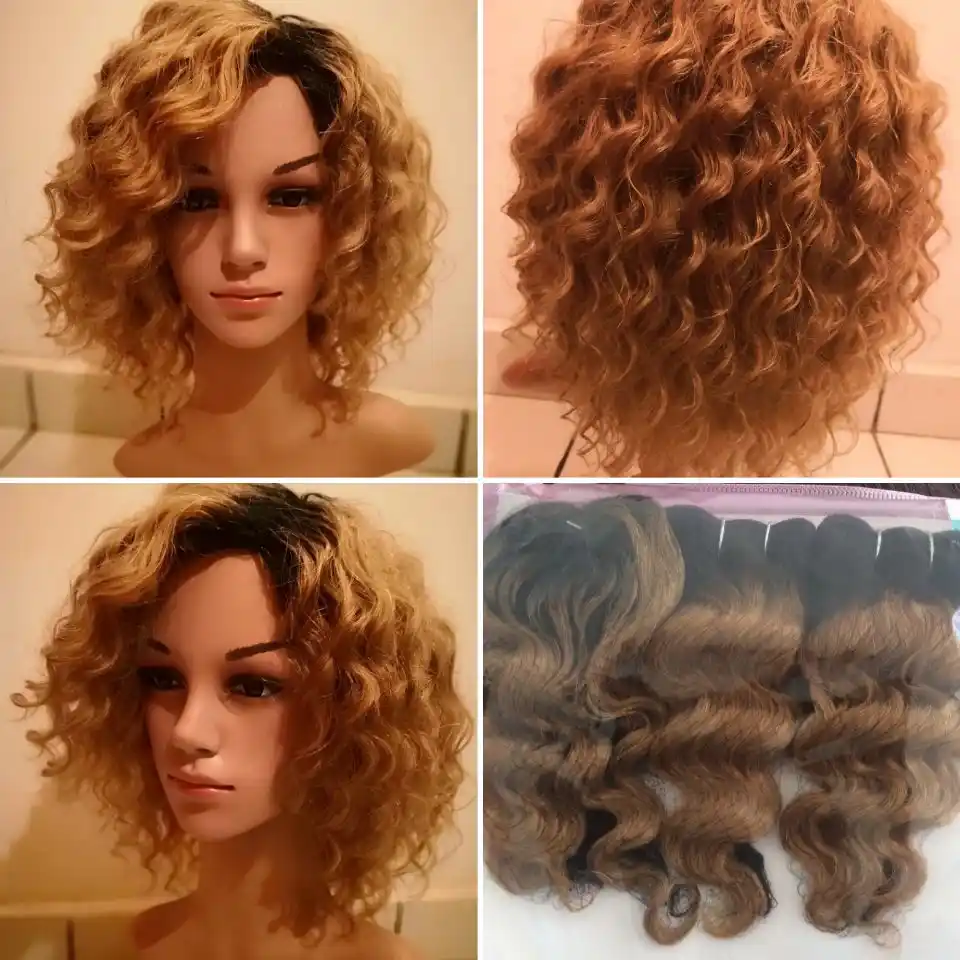 Mogul Hair Deep Wave Short Bob Style Ombre Non Remy Human Hair