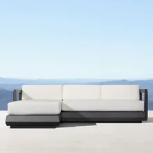 Роскошный садовые алюминиевые диван-шезлонг секционная мебель