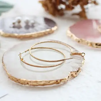 

Circular Resin Agate Piece Jewelry Display Board Household Nail Palette Photography Props