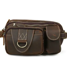 Мужские дорожные сумки из натуральной кожи, Мужская поясная сумка, поясная сумка из коровьей кожи