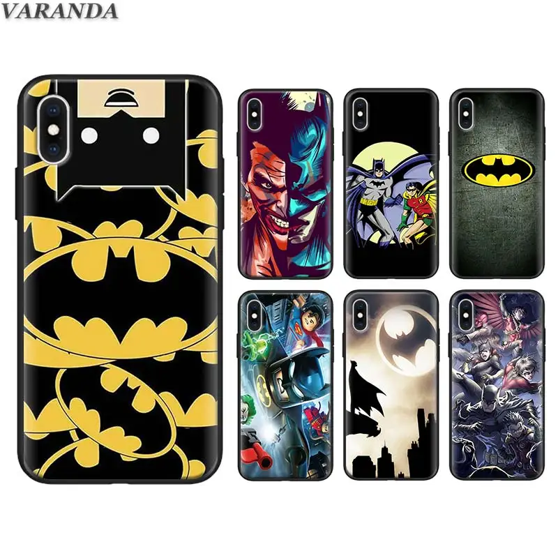 

marvel comics batman Silicone Case for iPhone 6 6s Plus 7 8 Plus 5S SE X XR XS MAX Black Soft TPU Cover Coque