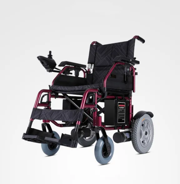 Strong capacity foldable electric wheelchair with lithium battery