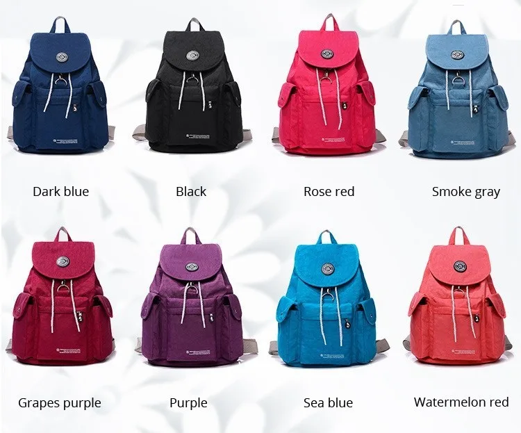 Подростковые рюкзаки на завязках для девочек, нейлоновые школьные сумки, женские рюкзаки, женские повседневные дорожные школьные сумки, Mochila Feminina