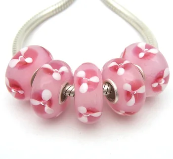 

JGWGT 299 5X 100% Authenticity S925 Sterling Silver Beads Murano Glass beads Fit European Charms Bracelet diy jewelry Lampwork