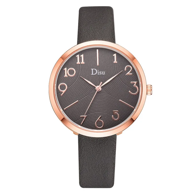 Luxury Fashion Lady Leather Belt Watch Creative Number Analog Quartz Watch Women Watches Bracelet Watch Ladied #4m19 (3)