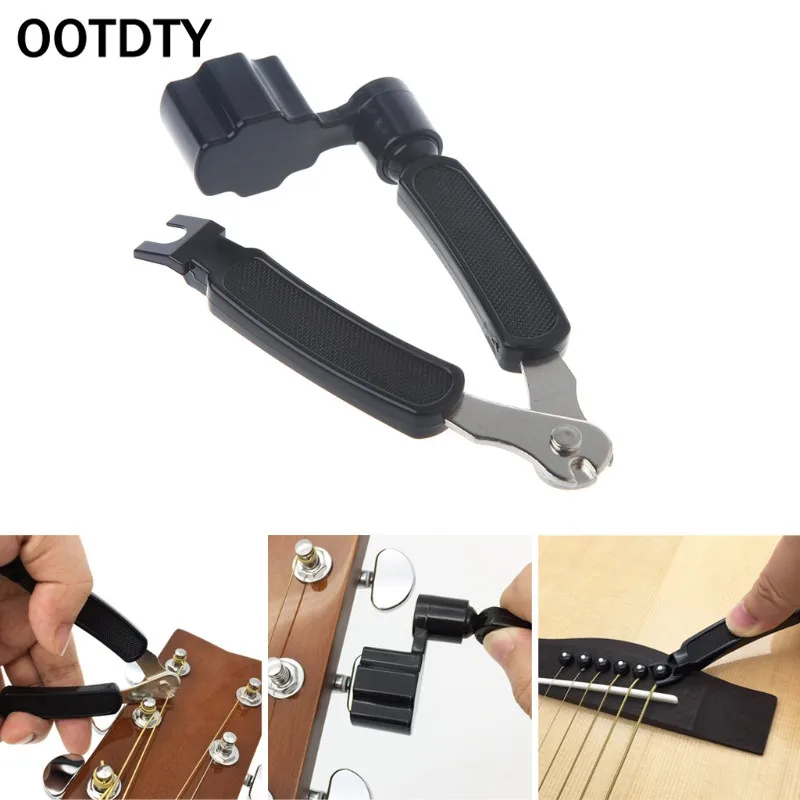 

OOTDTY 3 in 1 Guitar String Winder String Cutter Bridge Pin Puller Repair Tool