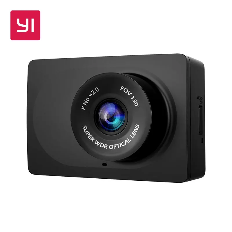 Online YI cámara compacta coche grabadora 1080p Full HD Cámara tablero de salpicadero con pantalla LCD de 2,7 pulgadas 130 WDR lente g sensor visión nocturna negro