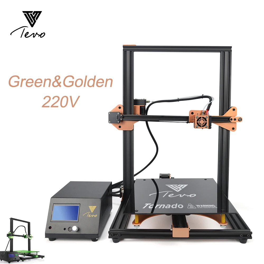 

TEVO Tornado DIY 3D Printer Kit 300*300*400mm Large Printing Size with Titan Extruder 1.75mm 0.4mm Nozzle Support Off-line Print