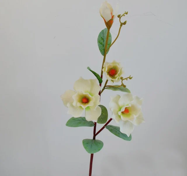 High Quality Silk Cloth Artificial Magnolia Flowers 4