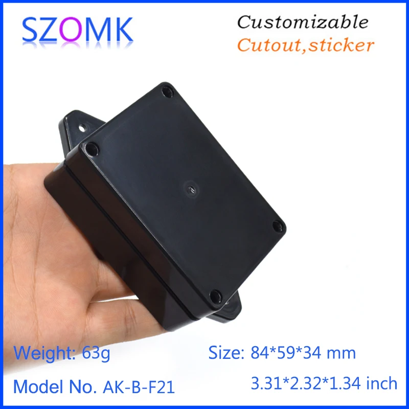 

4 pcs 84*59*34mm IP65 waterproof plastic instrument housing cover casing wall mounting electronics device plastic box
