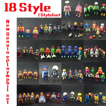 

18 Style 7.5cm Germany Playmobil Dolls Accessory Weapon Figures Knights People Horses Action Figure Bricks Toy Gifts