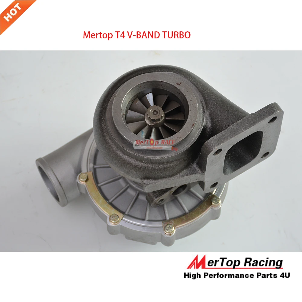 Mertop обновления T4 V-BAND гоночный турбина, турбонаддув тиски. 0,68 AR 58 отделка 420+ hp