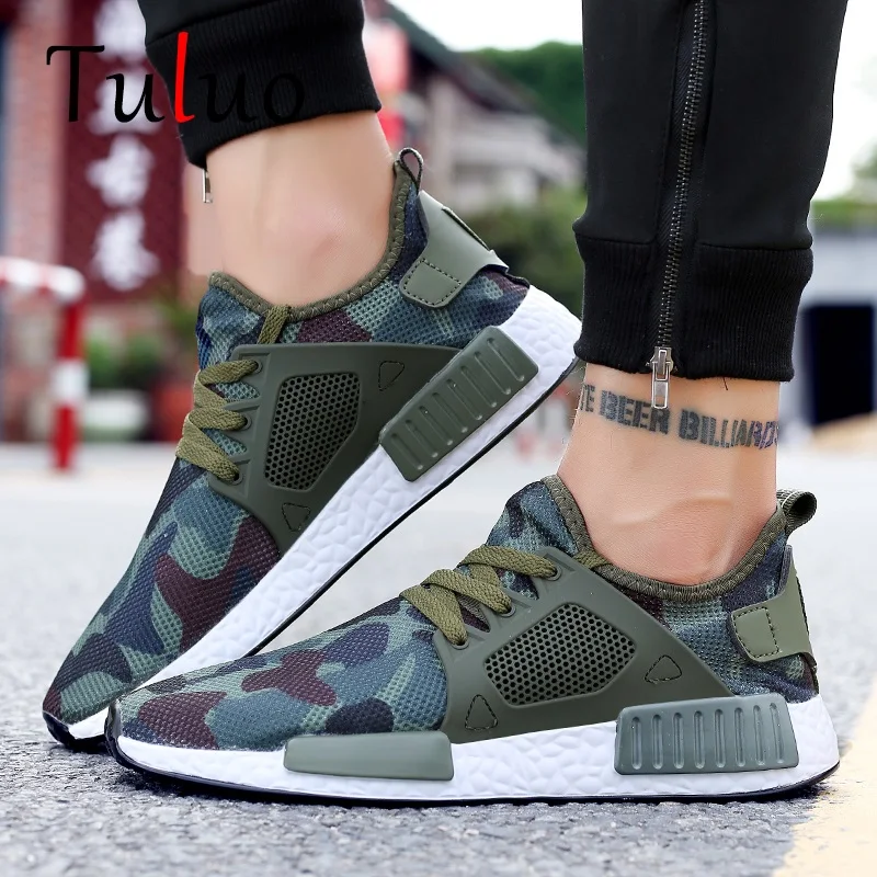 

TULUO Leightweight Running Shoes For Men Mesh Breathable Camouflage Military Walking Jogging Sport Sneakers Shoes Big Size 47 48