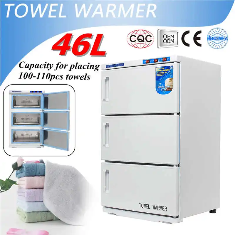 

46L 600W 110V Electric UV Light Sterilizer Hot Sterilizer Cabinet Manicure Towel Warmer Automobiles Makeup Disinfection Cleaning