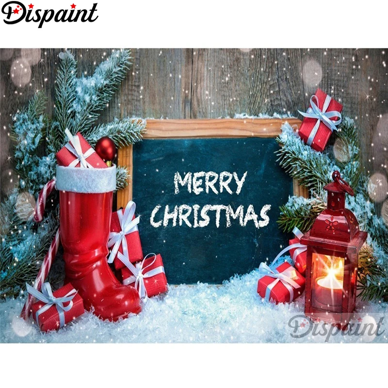 Dispaint Full Square/Round Drill 5D DIY Diamond Painting "Christmas scenery"Embroidery Cross Stitch Home Decor Gift A20802