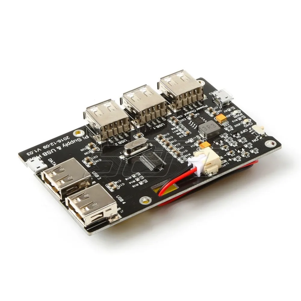 Оригинал 52Pi! Модуль питания концентратора USB 3800 с 5 портами 2 0 мАч не включает