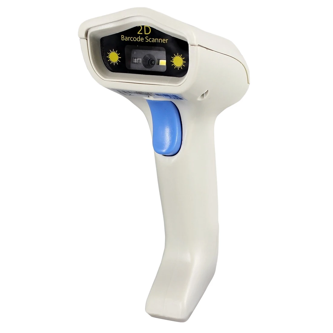

2D Wireless Barcode Scanner 2.4G CCD Bar Code Reader with Long Transfer Distance for Mobile Payment, White-SCLL
