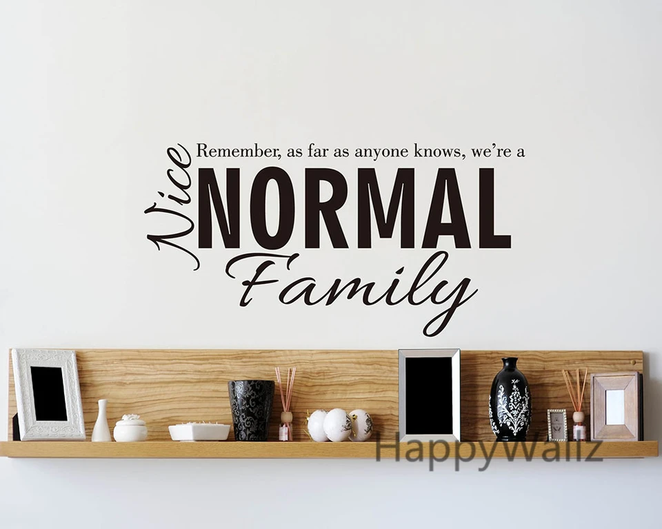 Autocollant Mural En Vinyle Couleurs Personnalisees Autocollant Decoratif Avec Citations De Famille Normale Joli Pour Bricolage Couleurs Personnalisees Q149 Aliexpress