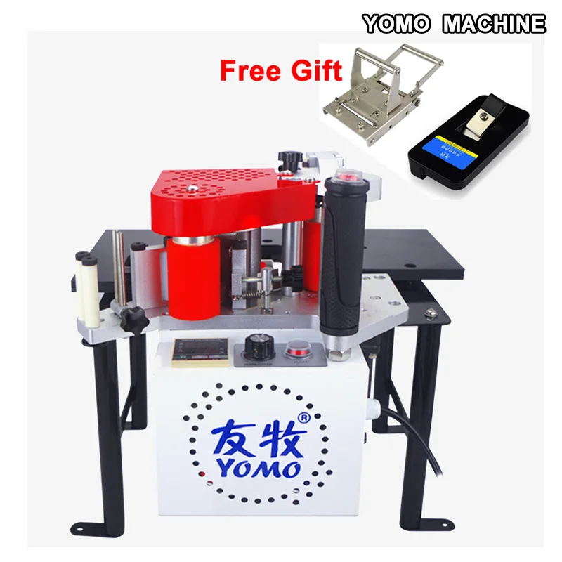 

free shipping MY-60 portable edge bander machine doub sided glue woodworking PVC edge banding machine 110V/220v