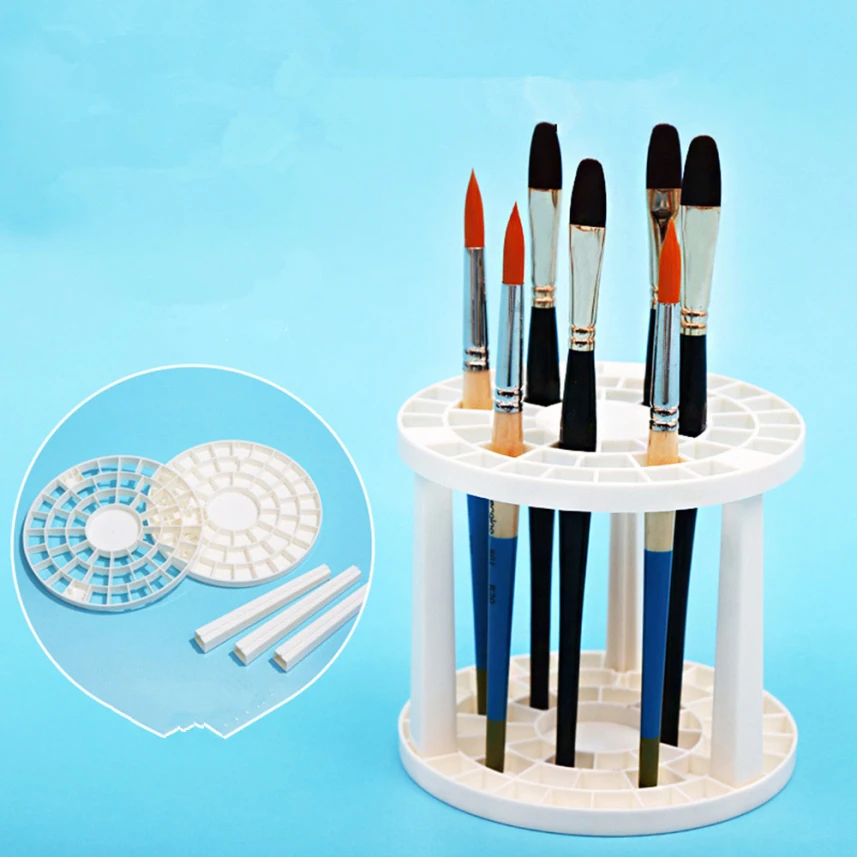 kanbuder 49 Holes Plastic Artist Multi Hole Paint Brush Orgainzer Make