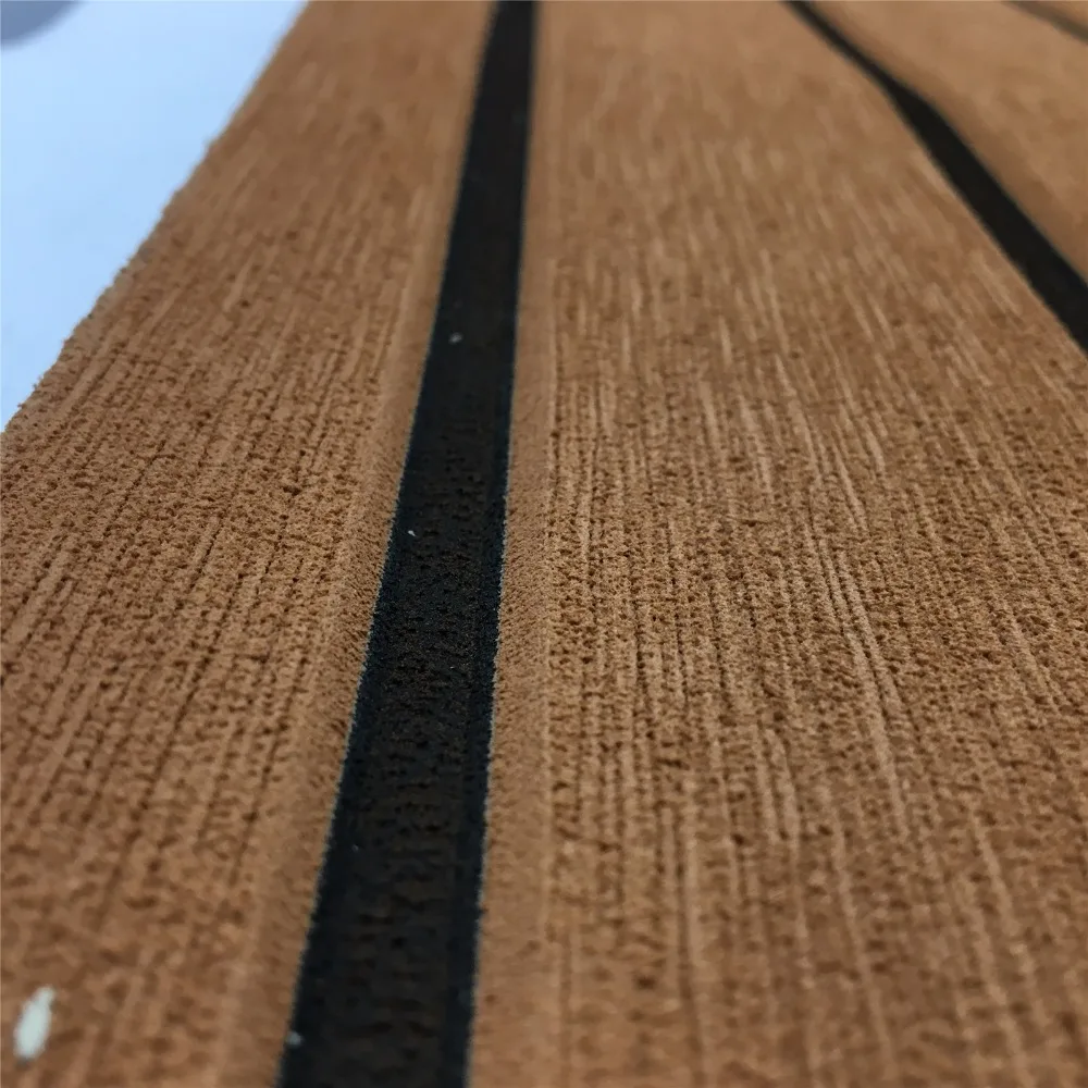 Folha de Decking Teca para Barco Marrom em Preto Nova Iate Piso Marinho Tapete Eva 90cm240cm - 35.4 94.5 Madeira Barcos Acessórios 11 Equip. marít.