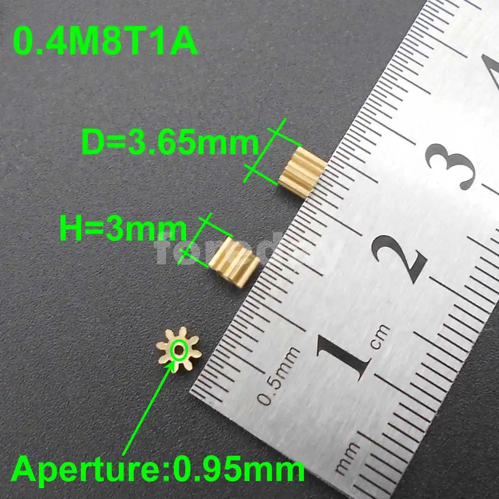 10PCS/LOT Copper Spur Gear Brass Gears 0.3M 0.4M 0.5M 0.5 Modulus Aperture 1MM 2MM 3MM 3.17MM 5MM 7T 8T 9T 10T 12T 14T 15T 16T