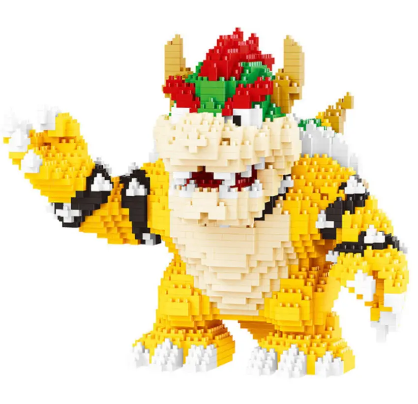 Игра Super Mariing Bowser черепаха Ститч животное 3D модель DIY Алмаз Мини строительные блоки кирпичи игрушка 2300 шт