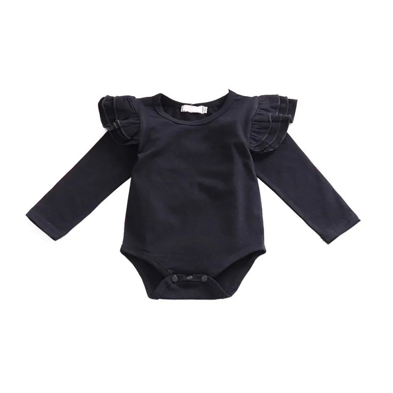 Baby Girl Clothes Cute Solid Baby Tops Floral Shape Long Sleeve Infant Baby T-Shirt Girls Top Autumn