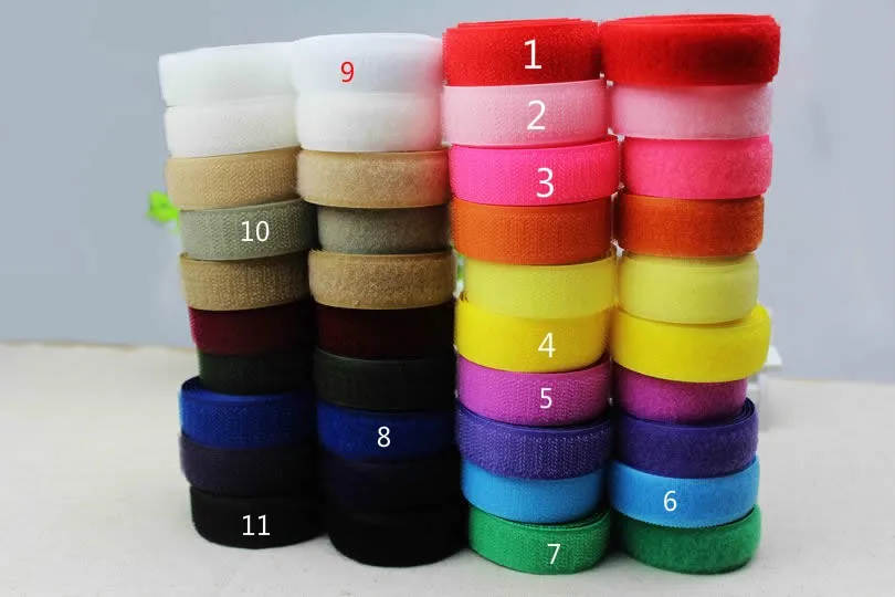 New 1" 11 Colors 5M Hook +5M Loop 25mm Roll Sewing On Tape Fastener for DIY Wire Organiser garments accessories | Дом и сад