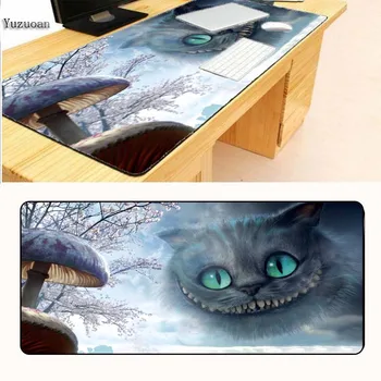 

Yuzuoan Free Shipping Cute Cat Print Locking Edge Rubber Large Mousepads for Cs Go Mat DIY Design Computer Gaming Desk Mouse Pad