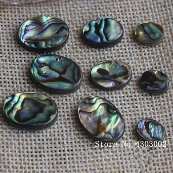 

50pcs/lot Natural Oval Abalone Shell Mother of Pearl shell for DIY Earrings Jewelry Oval Cut Abalone MOP Pearl shell