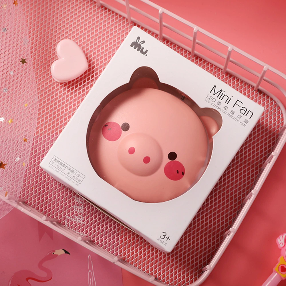 3 в 1 kawaii usb зарядка Карманный вентилятор светодиодный заполняющий свет Ручной USB
