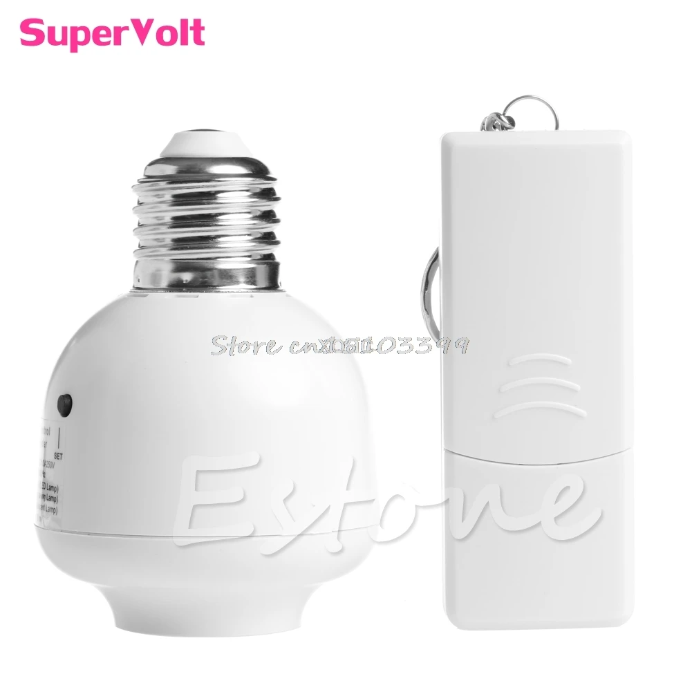 

Wireless 10M Remote Control E27 Screw Light Lamp Bulb Holder Cap Socket Switch M12 dropship