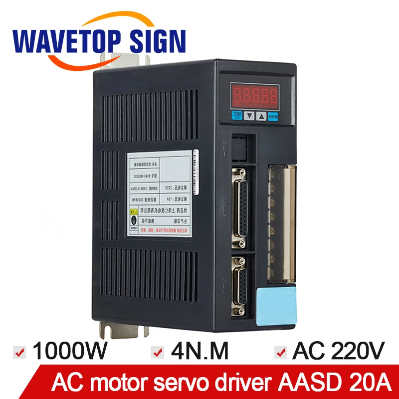 

AC Motor Servo Driver AASD- 20A-V6.2 Controller ASD 20A Version 6.2 220V 50-60HZ 4N.M 1000W