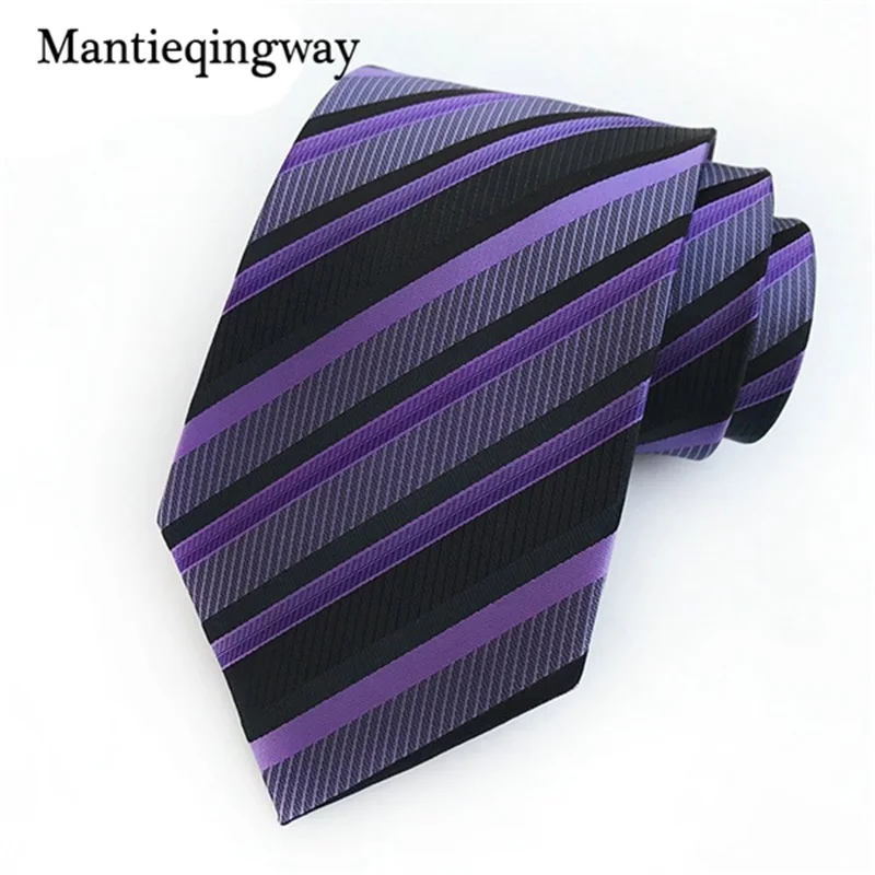 Mantieqingway Men's Suit Tie Classic Striped Necktie for Mens Formal