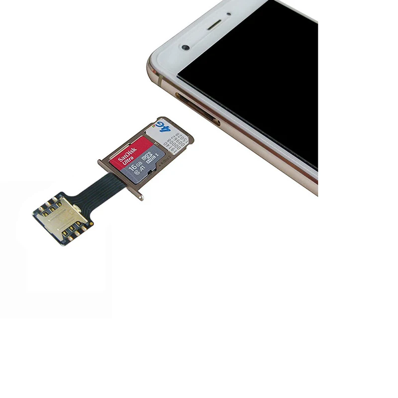

1Pcs Black Dual SIM SIM Adapter for Android TWO 2 Nano SIM NANO-SD Memory Card Converter For XIAOMI REDMI NOTE 3 4 3s
