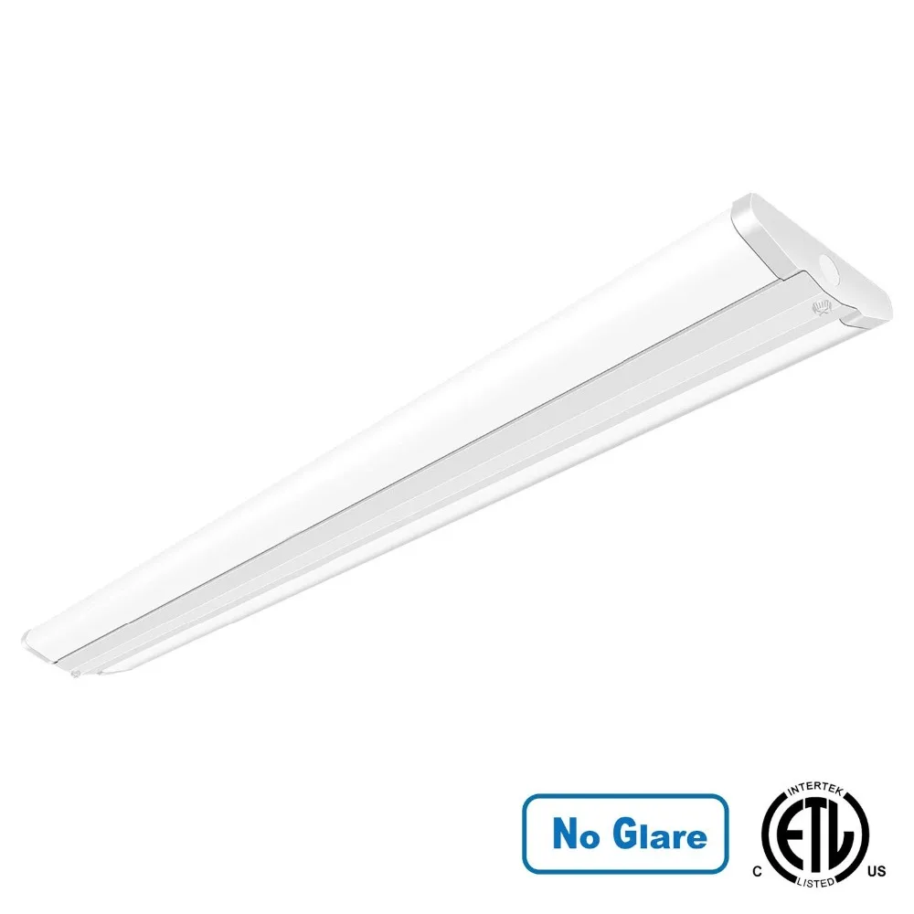 FaithSail 4FT 1.2 M LED Wraparound Shop Lights Ultra Slim 50W, No Glare, 5500 Lumens, 4000K Neutral White, 4 Foot Flush Mount LED Ceiling Wrap Light Fixture for Office Garage Workshop Kitchen Laundry Bulb Lamp strip sting