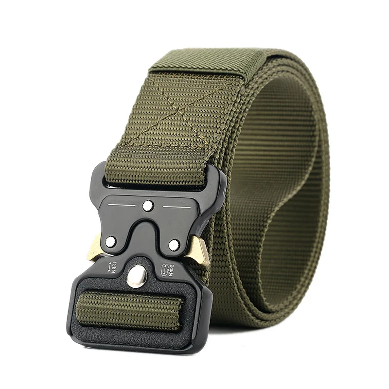 

Outdoor Military Tactical Belt W/ Quick-Release Metal Buckle Army Training Hunting Waistband