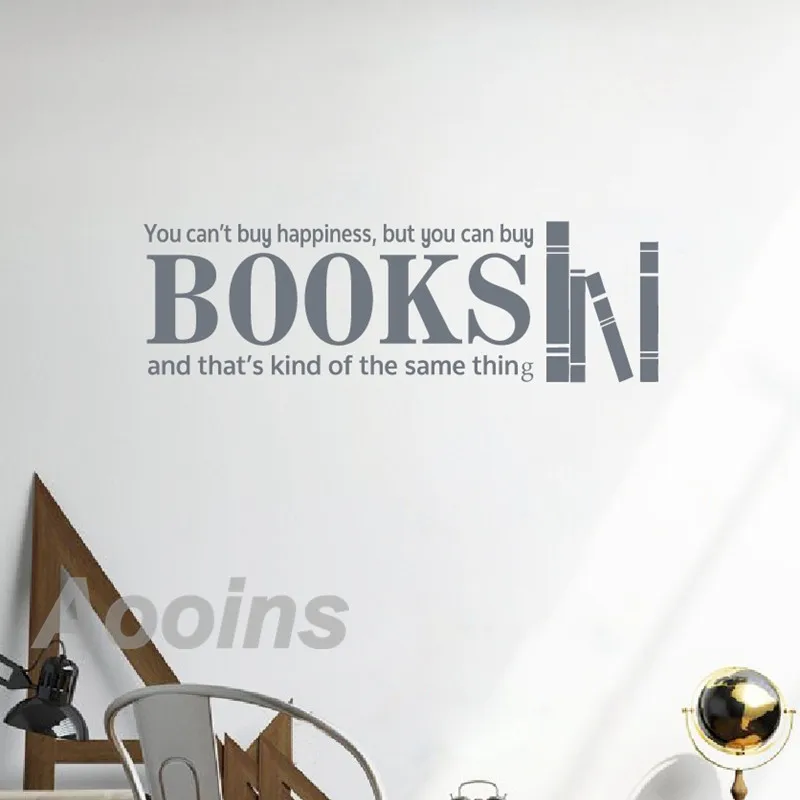 You Can Buy Books Happiness Library Classroom Decal Wall Decor