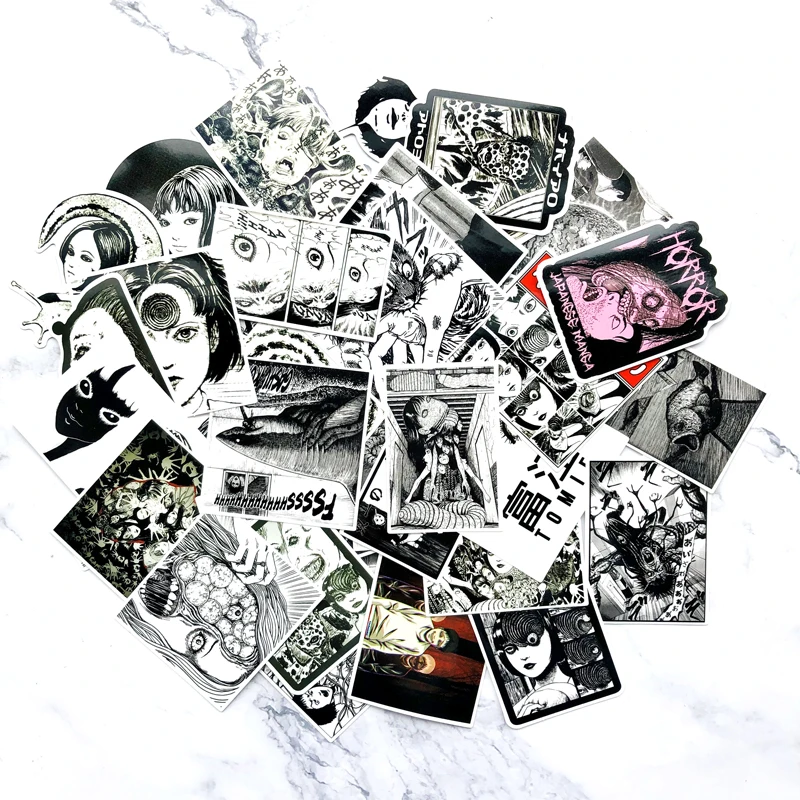 

55pcs TOMIE funny 90s vintage decals scrapbooking Kids Toy for DIY phone Laptop Motorcycle Waterproof Stickers