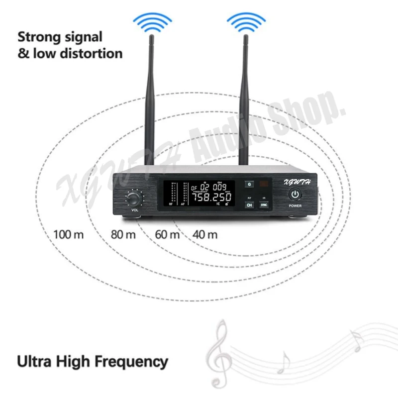 Profession Wireless Microphone System 100 Channel