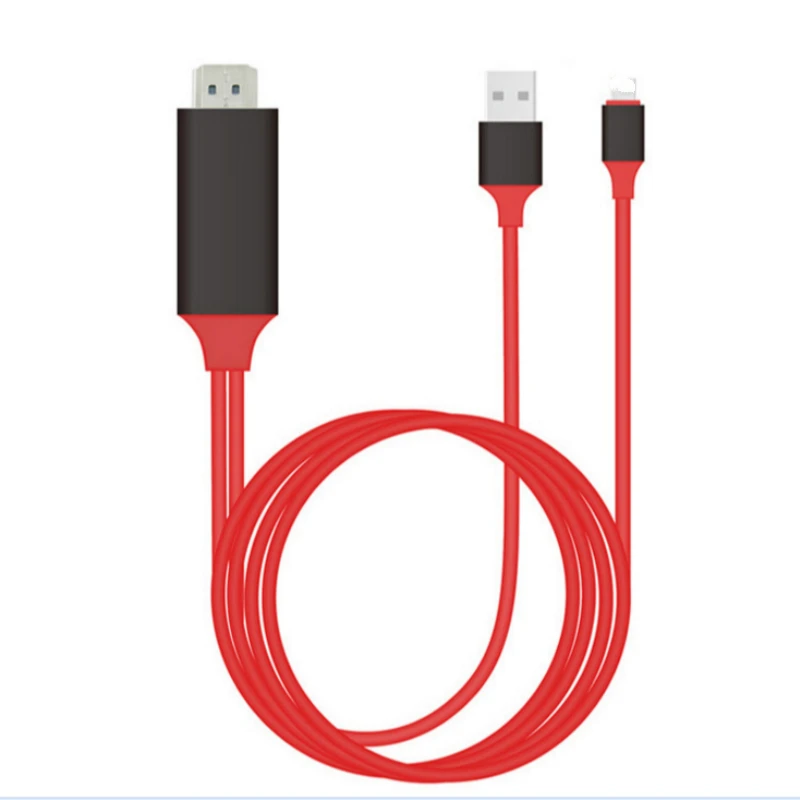 HDTV TV цифровой av адаптер шнур 1080P для iPad 8Pin к HDMI кабель USB смарт конвертер Apple iPhone 8 X XS
