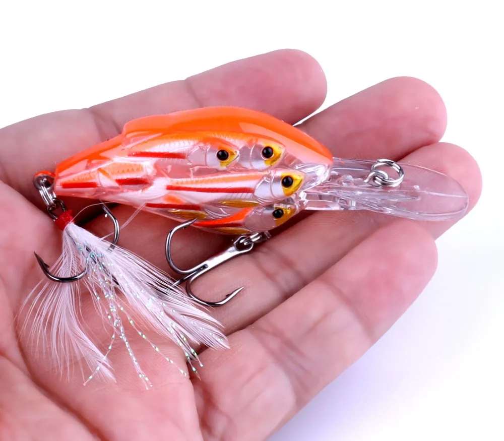 HENGJIA Hard Plastic Crankbiat Fishing Lure 7.5CM 9G 6# hooks Group Fishes Swimbait Minnow Fishing TAackle - Image 5