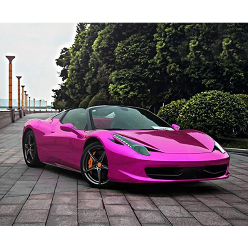 

Pink Car Vinyl Film Wrap Color Change Car Body Sticker Decal Sheet Film