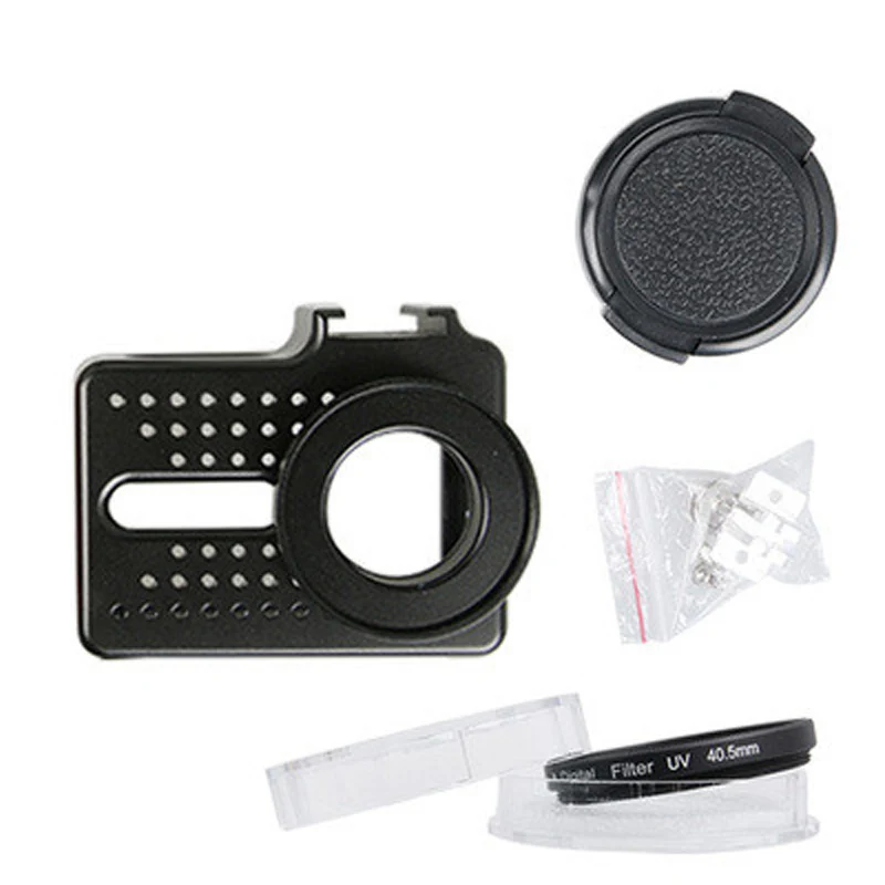  for Xiaomi Yi 4k Accessory Aluminium Alloy Metal Housing Frame Protective Case +UV filter for Xiao  - 32829597385