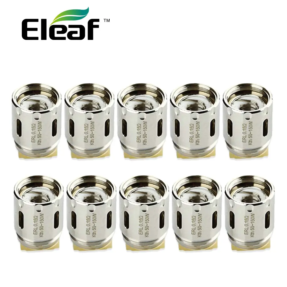 10 шт. оригинальный eleaf ERL головы 0.15ohm ERL голову катушки Поддержка 50 Вт-150 Вт для eleaf Melo RT 25 танк распылителя электронной сигареты ERL катушки